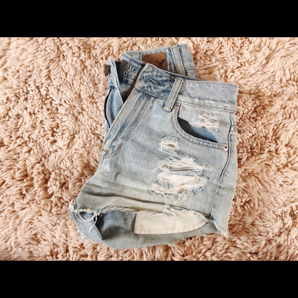 Distressed American Eagle high waisted shorts